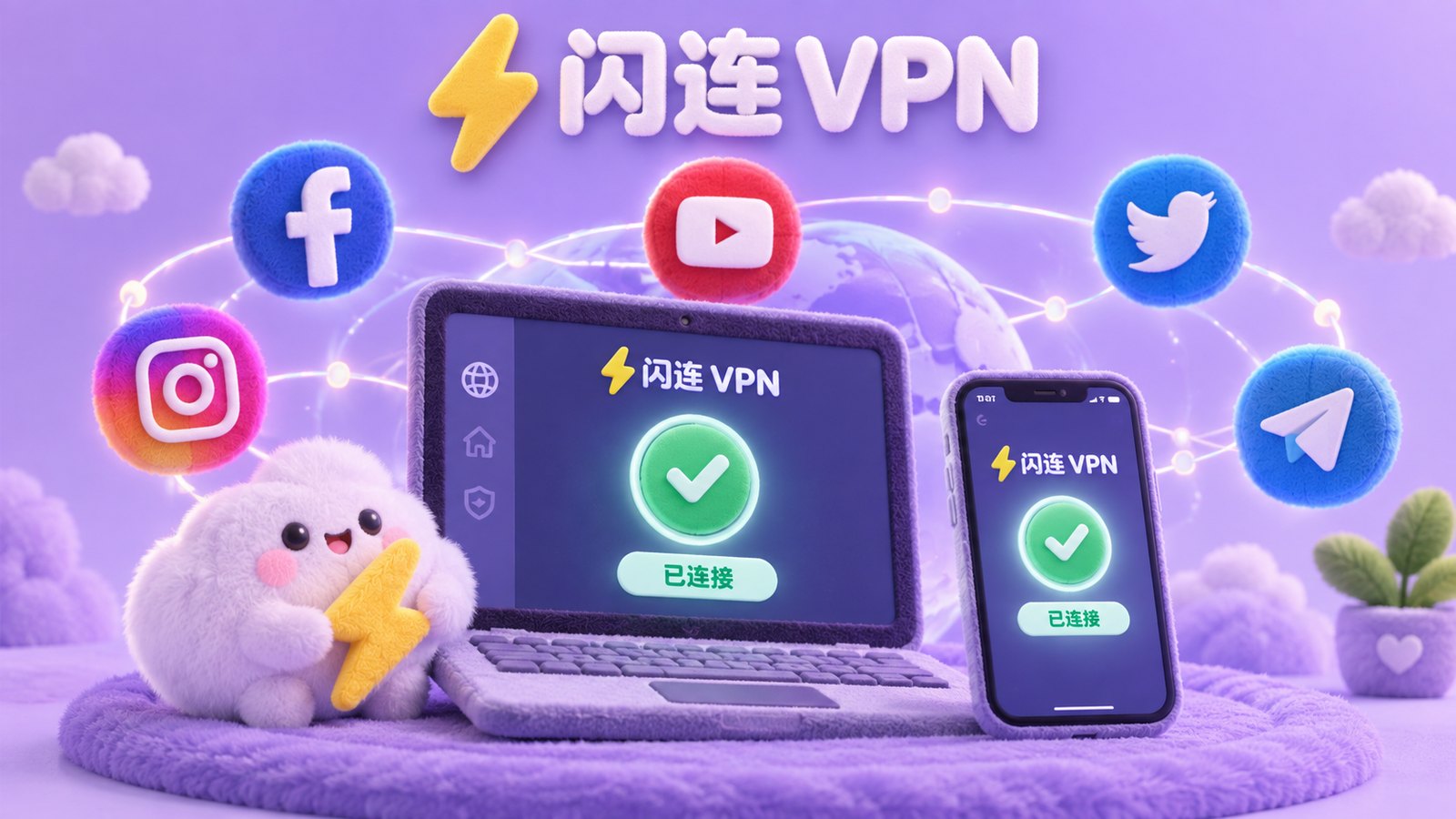 闪连VPN根据体验调整相关视觉